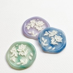 【 レース柄 多色押し マーブル 3枚 set 】 シーリングスタンプ シール / シーリングワックス / シーリング / 結婚式 / 招待状 / 席札 / コラージュ素材 / ラッピング