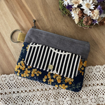 コインポーチ 北欧ミモザブーケ ネイビー