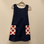 【北欧ドット】バッククロスエプロン