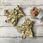 キッチンアームカバー 北欧ホワイトブルーム セージグレー