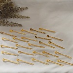 25本 台座つきヘアピン ゴールド