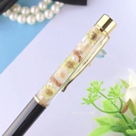 空模様チャーム【クローバー】 固まるハーバリウム ハーバリウムボールペン -ブラック-