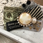 コサージュ★インド刺繍リボン