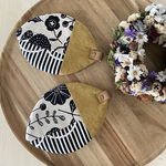 ほっこり🍃はっぱコースター 2枚セット 北欧ボタニカルフラワーガーデン