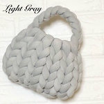 ベロア♡コロンっと可愛い♡マンドゥバッグ ライトグレー