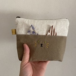 ネコちゃんといっしょ 16cmファスナーポーチ