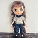 『ハンドメイド』ネオブライス ピンタックトップスデニムアウトフィット3点セット