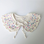 かぎ編み ぽこぽこつけ襟スタイ キティ