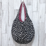 ★セール★まぁるいリバーシブルバッグ(ダルメシアン×ピンク無地)