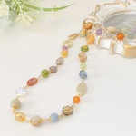 天然石の春ネックレス