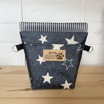 消臭✳︎防水のマナーポーチ★星柄デニムネイビー