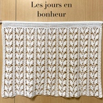 ボタニカルなカフェ風レースカーテン