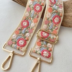 ✴︎再販✴︎幅広インド刺繍ショルダーストラップ(ピンク)