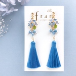 【限定品】紫陽花のミニタッセル col.レイニーブルー 【ピアス/イヤリング】