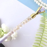 淡い紫どの方向からでも楽しめるアリッサムデザイン𑁍ハーバリウムシャーペン (レジン)-紫①-