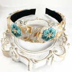 全品1000円🎉 11/15まで ☆インド刺繍リボン カチューシャ No.058