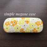メガネケース *イエローオレンジの花柄メガネケース*