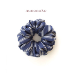 毎日のシュシュ(ストライプネイビー)