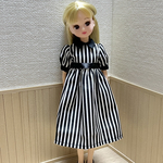 再販 衿付きストライプワンピース