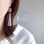 【限定品】アンティーク タッセル col.ピンクラベンダー【ピアス/イヤリング】