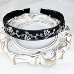 1000円🎉 インド刺繍リボン カチューシャ No.e034