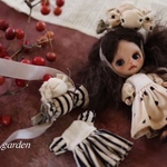 プチsize 染めワンピース&キャンディヘドレ ストライプ