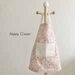 1人で着られる♪ すっきり畳める♪子供用エプロン キッズエプロン 北欧 花柄 女の子 くすみカラー 幼稚園 保育園 給食 おままごと 三角巾 料理 お手伝い 巾着 110cm 120cm