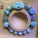 値下げ✨ラリマー 薔薇 グリーンラリマー 可愛い お花 満点天珠