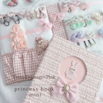ヘアアクセサリー収納ケース ♡princess book mini♡ 【トワルドジュイ】ピンクツイード アクセサリーケース ヘアアクセサリー収納ポーチ ヘアアクセサリー収納