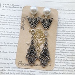 No.23 シルバー アンティーク風 蝶々 派手 個性派 大ぶり 揺れる