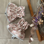 リバーシブルキッチンアームカバー 北欧チューリップ くすみピンク