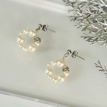 【イヤリング対応可】 silky pearls pierce✨シルキーパールのラウンドピアス