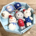 ★羊毛フェルト★クリスマスオーナメント6点セット-46-