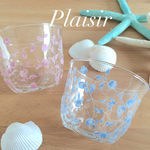 小花が可愛い♡グラスペアセット