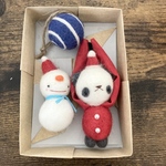 ★羊毛フェルト★クリスマスオーナメント3点セット-9-パンダ