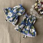 リバーシブルキッチンアームカバー 北欧テイスト ブルー