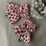 リバーシブルキッチンアームカバー 北欧小花 あか