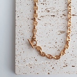 小さめ アンカーチェーンネックレス【ゴールド】【カジュアル マンテル サージカルステンレス 金属アレルギー】