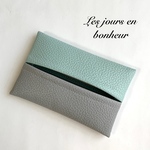 再販♡大人ペール調バイカラーポケットティッシュケース