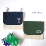 【ネイビー×くま】男の子にも!シンプルつけポケット