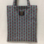 ばらの花柄(ブルー系) 縦長トートバッグ サブバッグ