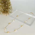 New✨《ショート》パール&スターダストボールのロングネックレス