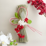 南天のしめ縄リース モダン しめ縄 しめ縄飾り しめ縄リース ナンテン 正月 正月飾