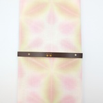 ☆京都絞り染めの知多木綿手ぬぐい生地/〜鴇色×若苗色~