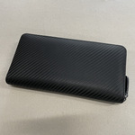 【OUTLET】カーボンレザー長財布 レッド 送料無料