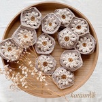 【katann様専用】ぽこぽこ糸のグラニースクエアハット*グラニースクエアつけ襟