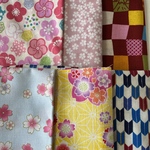 和柄生地端切れ6枚