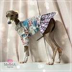 【イタグレ用犬服】国旗のスウェットがおしゃれ♡チェックスカートのスクールガールワンピース🇬🇧