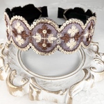 1000円🎉 インド刺繍リボン カチューシャ No.k014