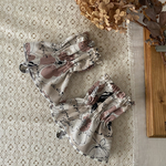 リバーシブルキッチンアームカバー フラワーラングエッジ ピンク×アイボリー